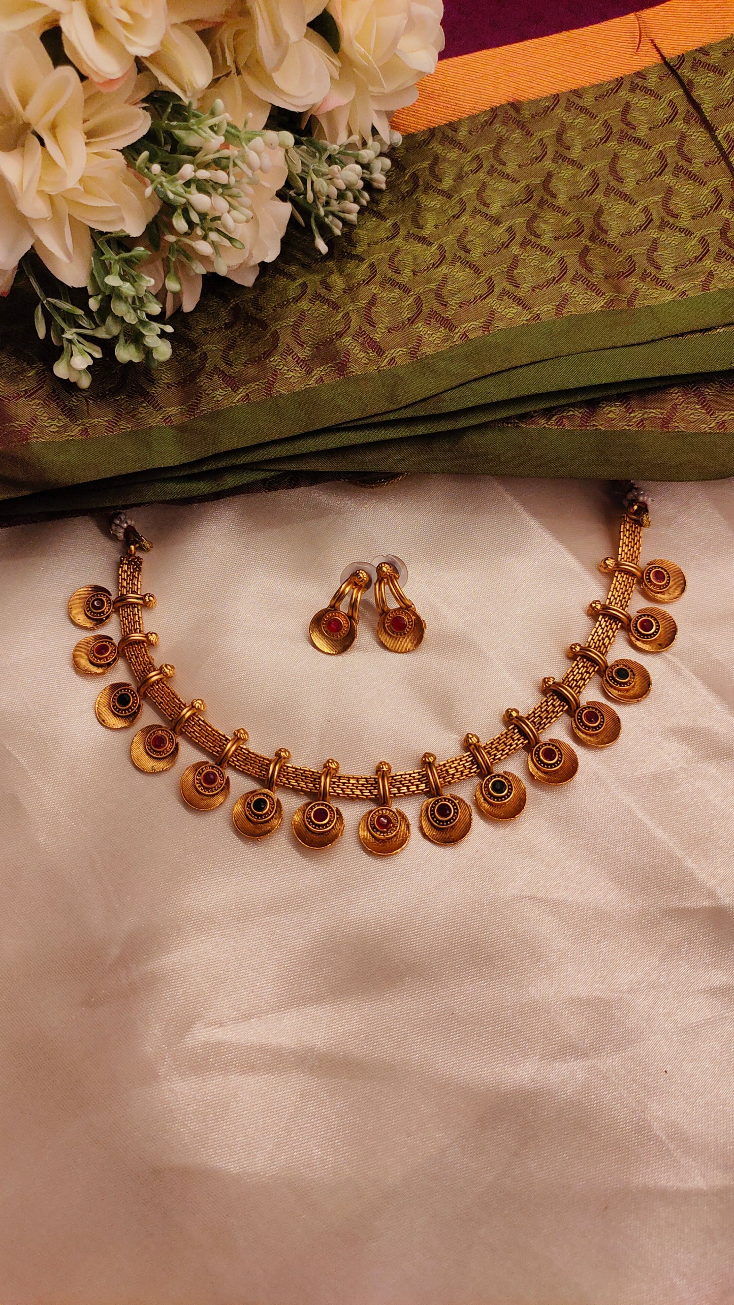 Floral Stone Necklace