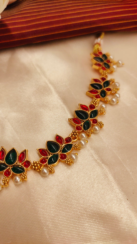 Multi Lotus Choker-Necklace