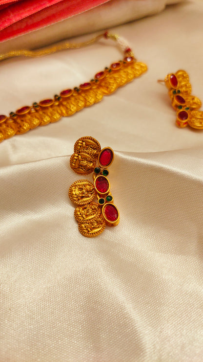 Lakshmi Coin Necklace Set