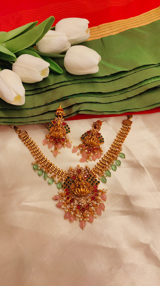 Pastel Drops Lakshmi Pendant Necklace