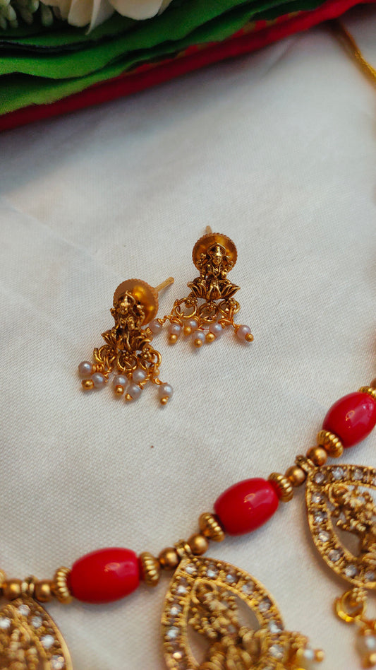 Red Coral Lakshmi Necklace